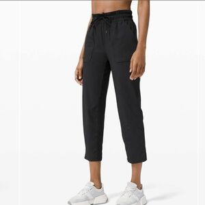 Lululemon Beyond The Studio Crop Black Lightweight Casual Pants